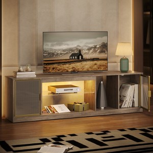 Bestier 71 Inch LED TV Stand with Adjustable Shelves - 1 of 4
