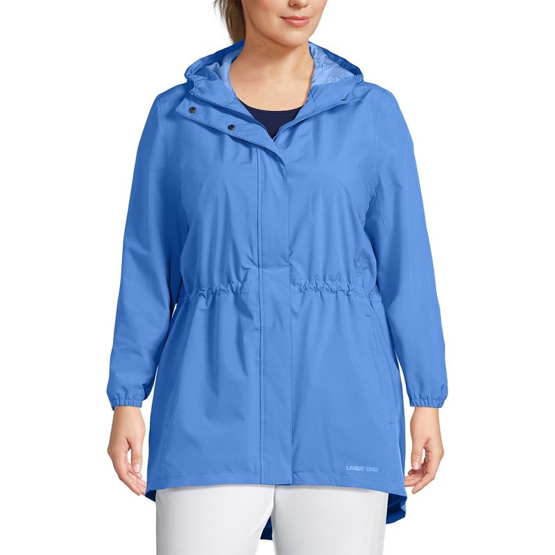 Lands' End Women's Waterproof Hooded Packable Raincoat, 1 of 7
