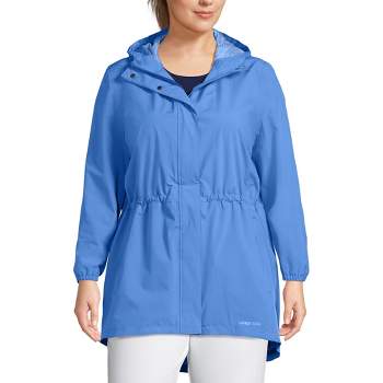 Lands' End Women's Waterproof Hooded Packable Raincoat