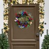 coucheta Christmas Wreath with Lights, Xmas Garlands Decoration with Battery Operated Lights with Timer, Window Indoor Holiday Decor - 2 of 4