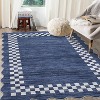 Scalloped Washable Rug, Modern Geometric Low-Pile Carpet, Non-Slip, Stain-Resistant Floor Mat for Living Room, Bedroom, Dining - 4 of 4
