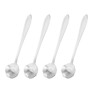 Unique Bargains Reusable Stainless Steel Mini Teaspoons for Espresso Sugar Cake 4 Pcs - 1 of 4