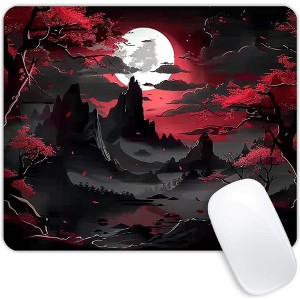 Core Electro Non-Slip Rubber Base Mouse Pad Red Trees Mountains One Size - 1 of 4