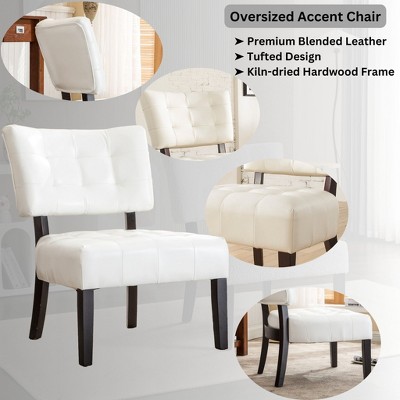 Roundhill Furniture Tufted Accent Chair with Oversized Seating