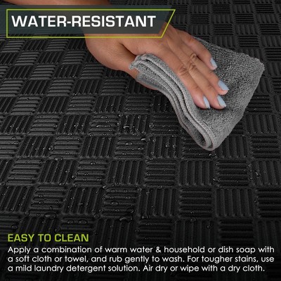 Black Checkered EVA Foam 12 Sq Ft Exercise Puzzle Mat