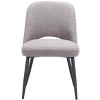 Zuo Teddy Dining Chair (Set of 2) Gray - 3 of 4