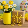 LoonBalloon 500 Yards Daffodil Biright Yellow Curling Ribbon ‚ 3/16 Inch wide Yellow Party Wrap (2-Pack) - 4 of 4