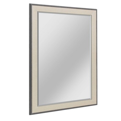 29.5" x 41.5"Textured Mat Liner Frame Mirror Gray - Head West