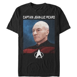 Men's Star Trek: The Next Generation Captain Jean Luc Picard Side Portrait T-Shirt - 1 of 4
