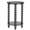 Side Table Black 24"H – Modern Round Painted Fir Wood Table with Bottom Shelf by Zuo Modern - 2 of 4