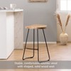 MH London Perrin  27" Saddle Seat Solid Wood and Metal Counter Stool - 2 of 4