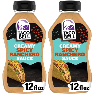 Taco Bell Creamy Spicy Ranchero Sauce, 12 fl. oz. (Pack of 2)