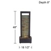 Stave 48" High Large Modern Indoor Outdoor Decor Cream Slate Stone Floor Fountain with Light LED Waterfall Outside Garden Patio Yard - 4 of 4