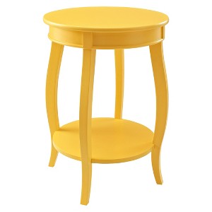 Lindsay Round Table with Shelf Yellow - Powell Company