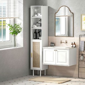 Resenkos Bathroom Cabinet, Narrow Storage Unit, Floor Cabinet for Bathroom, Living Room, Entryway, Kitchen - 1 of 4