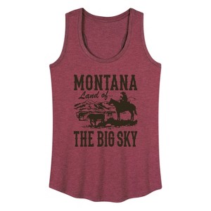 Women's - Instant Message - Montana Land Of Big Sky Graphic Racerback Tank - 1 of 4