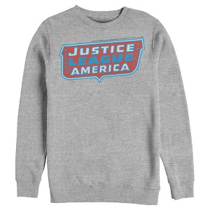 Men's Justice League Patriotic Frame Logo Sweatshirt - 1 of 3