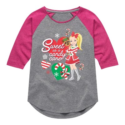 JoJo Siwa Sweet As A Candy Cane  - Athletic Heather/Fuchsia - 3T