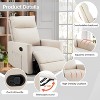 IULULU Recliner, Nursery Glider Rocker with Large Footrest, High Back, Deep Seat - 4 of 4