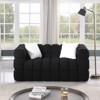 Boucle Fabric Sofa with Two Pillows, 3-Seater/2-Seater Marshmallow Sofa - ModernLuxe - image 2 of 4