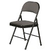 4pk Fabric Padded Folding Chairs Gray - Plastic Dev Group - image 4 of 4
