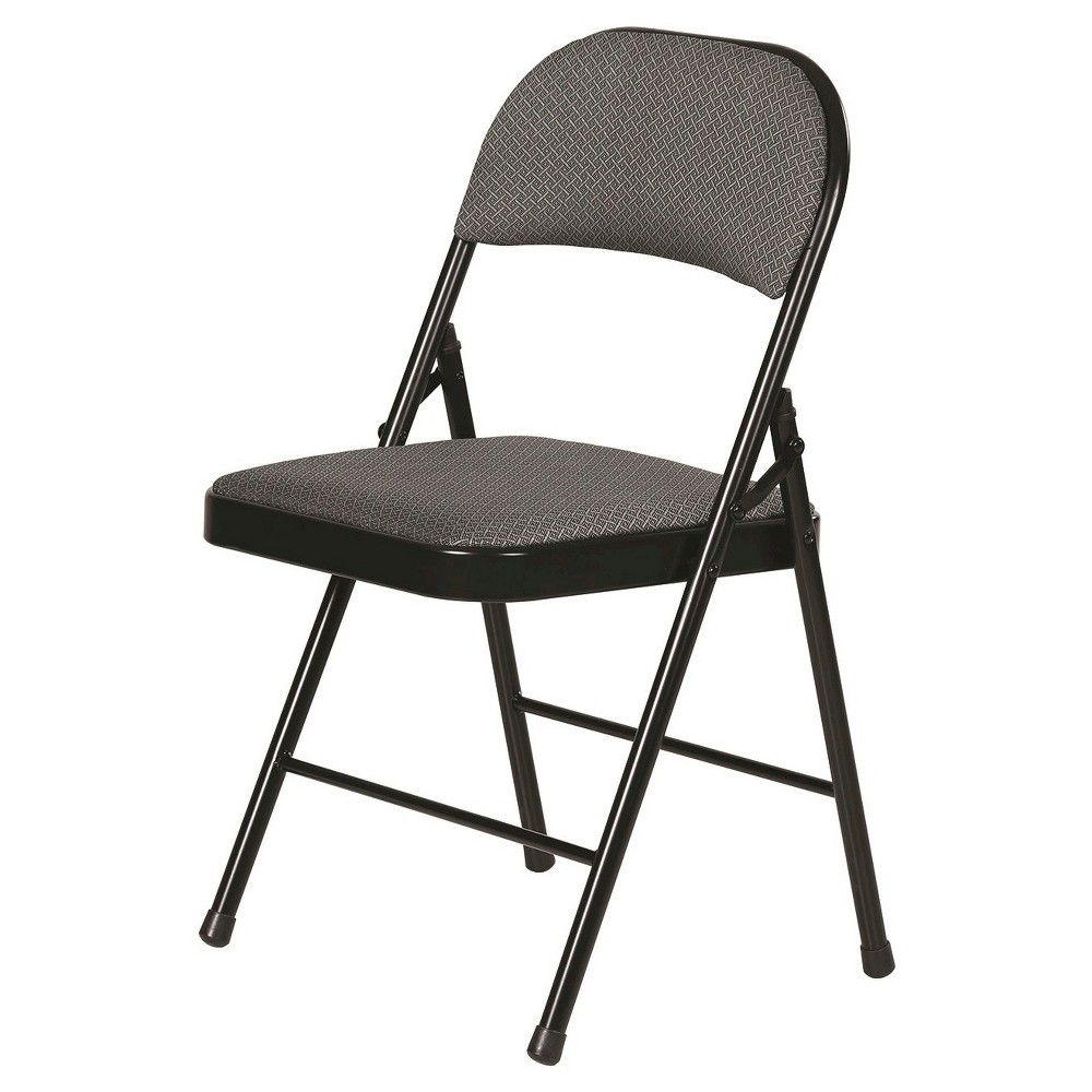 Fabric Padded Folding Chair Gray 4 Pack - Plastic Dev Group was $89.99 now $44.99 (50.0% off)
