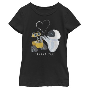 Girl's Wall-E Eve Christmas Lights T-Shirt - 1 of 4