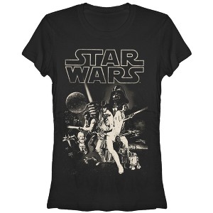 Juniors Womens Star Wars Classic Poster T-Shirt - 1 of 3