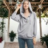Anna-Kaci Women's Lace Up Criss Cross V Neck Hoodies Long Sleeve Top - 3 of 4