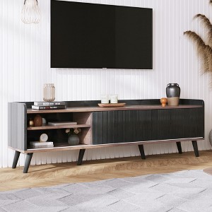 GlasFlength TV Stands and Consoles, Stylish Entertainment Center for Living Room, Modern Design for Classic Interiors, Multicolored,63”*15.75”*22.83" - 1 of 4
