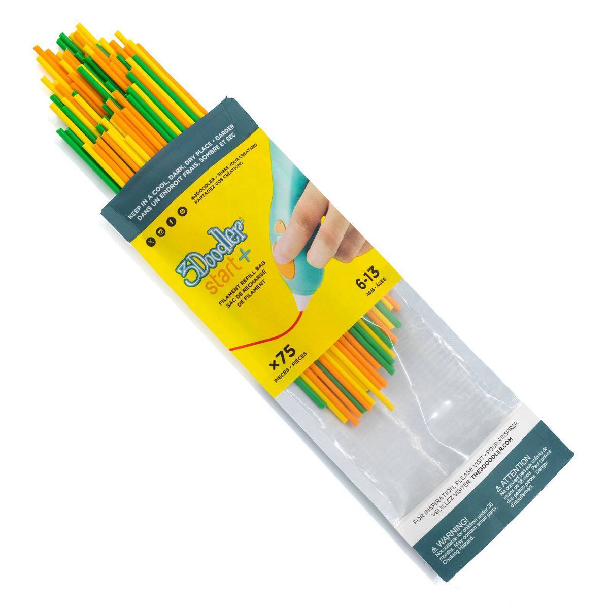 3Doodler Start+Eco-Plastic Refills 75 Strands - Garden Blend - thumbnail 4