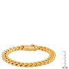 Steeltime Men's stainless steel and simulated diamonds cuban link bracelet. Color Options: Silver, Gold - 3 of 4