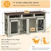 71" Dog Crate Furniture for 2 Dogs, Dog Kennel Furniture with Removable Divider and 3 Storage Compartments,Furniture Style Dog Crates - 2 of 4