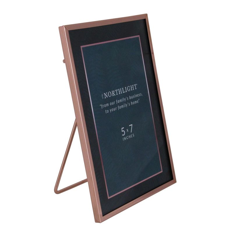 Northlight 7.25" Classical Rectangular 5" x 7" Photo Picture Frame with Easel Back - Rose Gold, 3 of 6