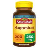 Nature Made Magnesium Oxide 250mg  Muscle, Nerve, Bone & Heart Support Supplement Tablets - 200ct