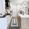 Washable Braided Area Rug with Distressed Print, Non-Slip Indoor Doormat, Thin Design for Entryway, Kitchen, Bathroom, Bedroom, and Door Mat Use. - 2 of 4