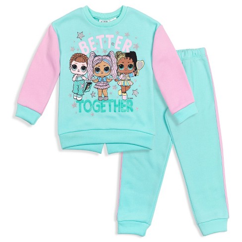 L.o.l. Surprise! Big Girls Pullover Sweatshirt & Jogger Pants Pink/green 18-20 : Target