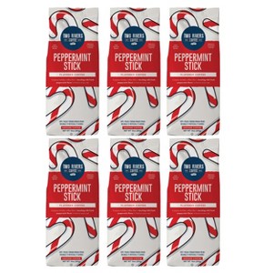 Two Rivers Coffee  Flavored Ground Coffee, Peppermint Stick, 10 oz. Bag, 6 pack - 1 of 4