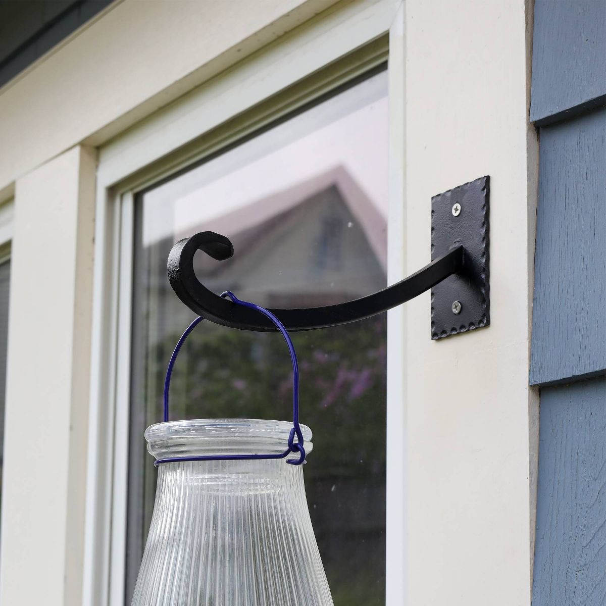 ACHLA Designs 2pc Iron Lodge Up Curled Bracket and Multiple Hooks Black 2"x7.75" - thumbnail 3