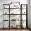 80.5" 3pc Aimee Narrow Etagere Set Oil Rubbed Bronze - Crosley: Tempered Glass Display, Steel Frame, Fixed Shelves - image 3 of 4