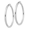 Black Bow Jewelry 4mm Sterling Silver, Extra Large Round Hoop Earrings, 65mm (2 1/2 In) - 2 of 4