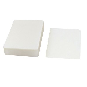 Unique Bargains Plastic 2R Photo Paper Cards Laminating Pouch Film 100 Pcs White 2.6" x 3.7"(L*W) - 1 of 4