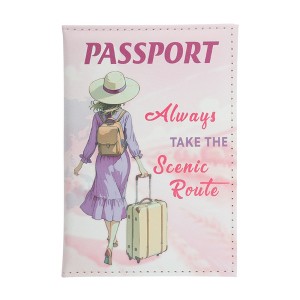 Unique Bargains Figure Pattern Passport Holder 1 Pc - 1 of 4