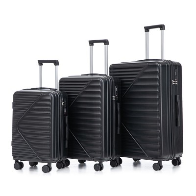 3 Piece Set Of Luggage,ABS Spinner Wheel Luggage With TSA Combination Lock,20/24/28 Inch Luggage Set,Suitcases Set-Cuddlewood