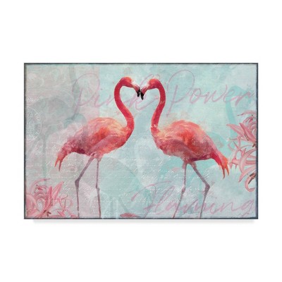 22" x 32" Flamingo Power by Cora Niele - Trademark Fine Art