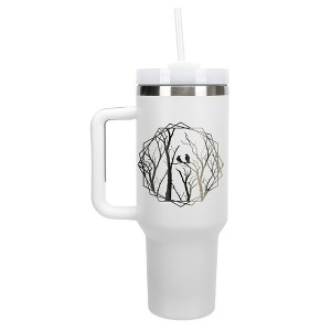 Elanze Designs Birds Resting on Tree Branches 40 oz. Stainless Steel, Large Water Bottle Coffee Mug, Spill & Leak Resistant, Thermal Travel Tumbler - 1 of 1