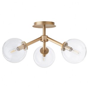 Quorum Lighting Rovi 3 - Light Flush Mount in  Aged Brass - 1 of 1