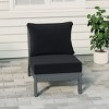 WestinTrends  Avalon Outdoor HDPE Deep Seating Modular Armless Patio Chair with Patio Cushions - 2 of 4