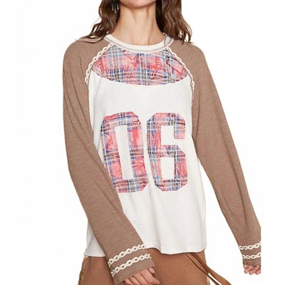 Women's Varsity Waffle Knit Top - POL