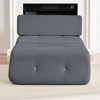 Mjkone Velvet Single Sofa, 1-Seater Modular Sofa Couch with Rivet Trim for Living Room - 4 of 4